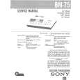 SONY BM75 Manual de Servicio