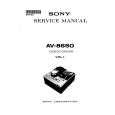 SONY AV-8650 VOLUME 1 Manual de Servicio