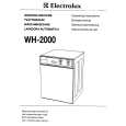 ELECTROLUX WH2000 Manual de Usuario