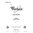 WHIRLPOOL LG9201XWN0 Catálogo de piezas