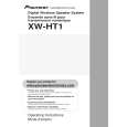 PIONEER XW-HT1 Manual de Usuario