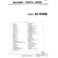 SHARP SF-9400 Catálogo de piezas