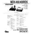 SONY MDX-400RDS Manual de Servicio