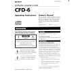SONY CFD-6 Manual de Usuario