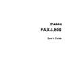 CANON FAXL800 Manual de Usuario