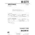 SONY M637V Manual de Servicio