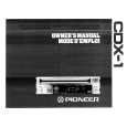 PIONEER CDX-1 Manual de Usuario