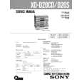 SONY X0D20CD Manual de Servicio