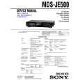 SONY MDS-JE500 Manual de Servicio