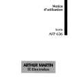 ARTHUR MARTIN ELECTROLUX AFP636N Manual de Usuario