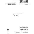 SONY SRSA33 Manual de Servicio
