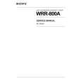 SONY WRR-800A Manual de Usuario