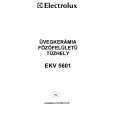 ELECTROLUX EKV5601 Manual de Usuario