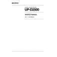 SONY UP-D2500 VOLUME 1 Manual de Servicio