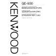 KENWOOD GE-930 Manual de Usuario