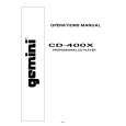 GEMINI CD-400X Manual de Usuario