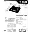 SONY PS-X600 Manual de Servicio
