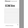 PIONEER DJM-800/WYSXJ5 Manual de Usuario