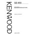 KENWOOD GE-850 Manual de Usuario