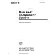 SONY MHC-RXD8 Manual de Usuario
