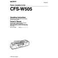 SONY CFS-W505 Manual de Usuario