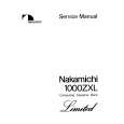 NAKAMICHI 1000ZXL Limited Manual de Servicio