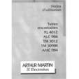 ARTHUR MARTIN ELECTROLUX TM3012W1 Manual de Usuario
