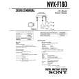 SONY NVX-F160 Manual de Servicio