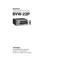 SONY BVW22P VOLUME 1 Manual de Servicio