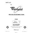 WHIRLPOOL MW3600XS0 Catálogo de piezas