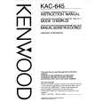 KENWOOD KAC645 Manual de Usuario