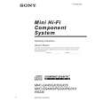 SONY MHC-GX45 Manual de Usuario