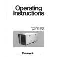 PANASONIC WV7150D Manual de Usuario