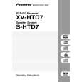 PIONEER XV-HTD7/DLXJ/NC Manual de Usuario