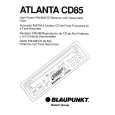 BLAUPUNKT ATLANTA CD85 Manual de Usuario