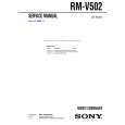SONY RMV502 Manual de Servicio