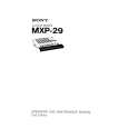 SONY MXP-29 Manual de Usuario