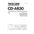 TEAC CD-A630 Manual de Usuario