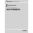 PIONEER AVX-P7650DVD Manual de Usuario