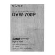 SONY DVW-700P Manual de Usuario