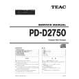 TEAC PD-D2750 Manual de Servicio