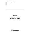 PIONEER AVIC-505 Manual de Usuario