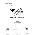 WHIRLPOOL EV200FXXN00 Catálogo de piezas