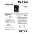 SONY WM-FX23 Manual de Servicio