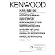 KENWOOD KPA-SD100 Manual de Usuario