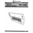 ELECTROLUX CK1640 Manual de Usuario
