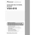 PIONEER VSX-816-K/KUXJ/CA Manual de Usuario