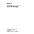 SONY BKPF-L605 Manual de Servicio