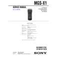 SONY MGSX1 Manual de Servicio