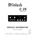 MCINTOSH C26 Manual de Servicio